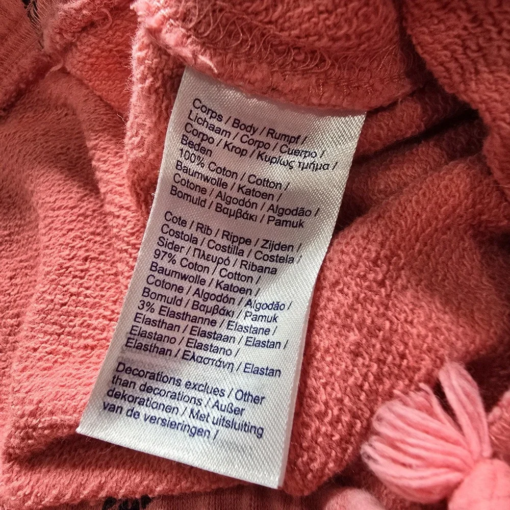 Lacoste Sweatpants Mens Medium Pink LIVE AOP Terry Cloth Fleece Jogger Lounge
